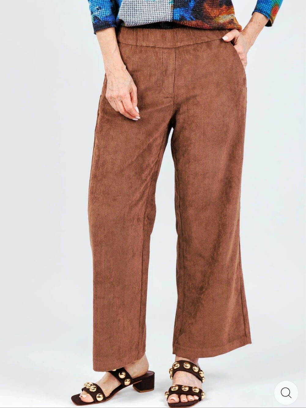 Trovata Birds of Paradis Wide Leg Corduroy Pants Rust Copper Women's Medium